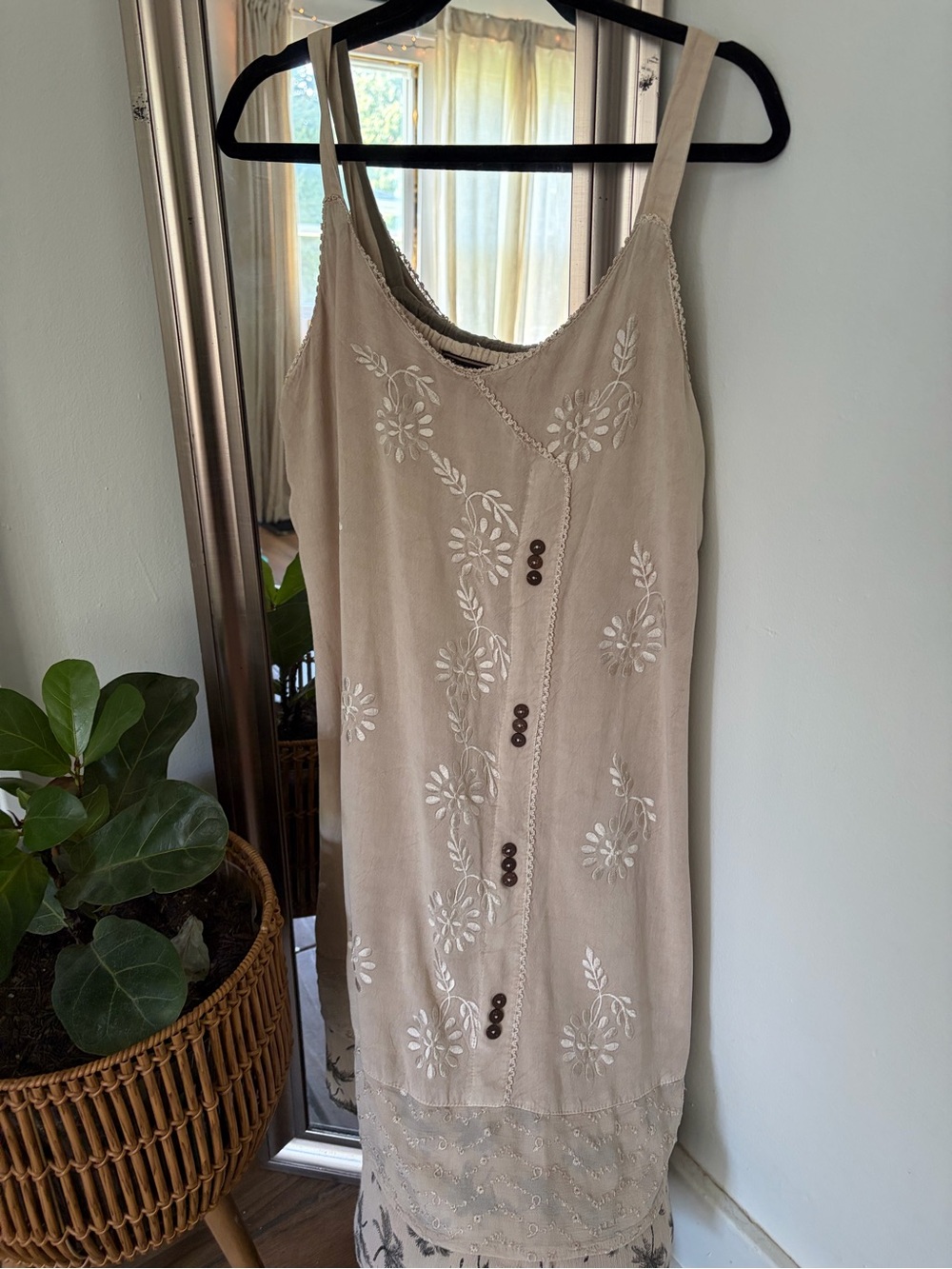 Raya Sun 2X Embroidered Boho Floral Dress
